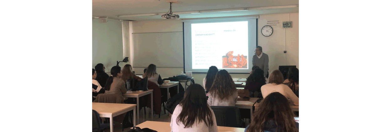 Charla al alumnado del grado en Ciencia y Tecnología de los Alimentos, Universidad de Murcia