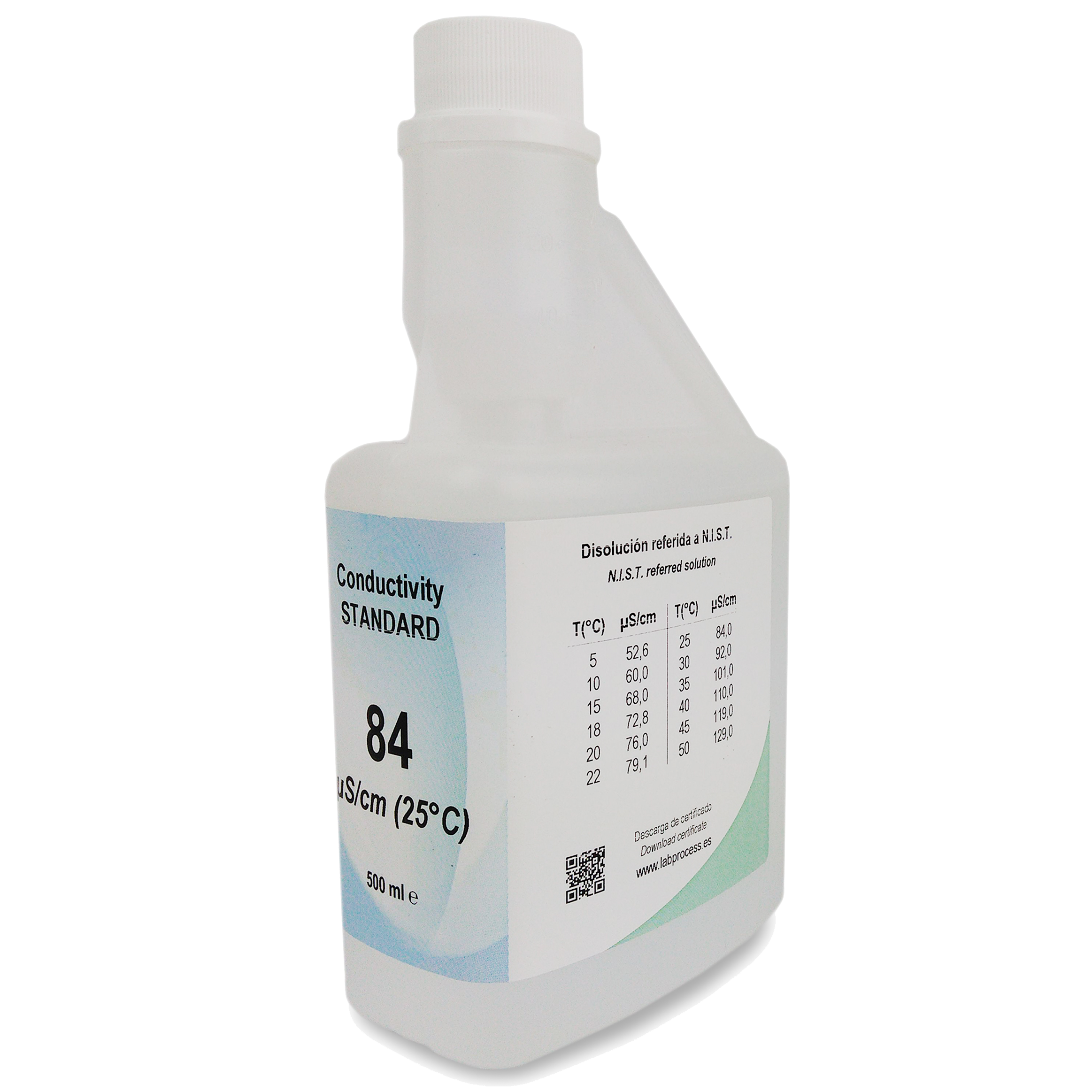 Disolución patrón de conductividad 84 µS/cm (NIST)
