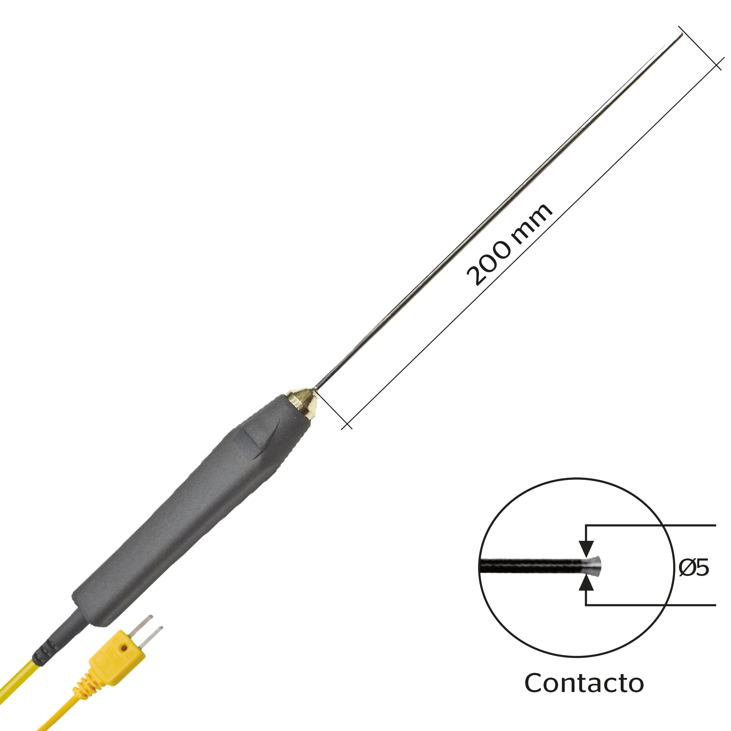 Sonda de temperatura termopar K, CONTACTO