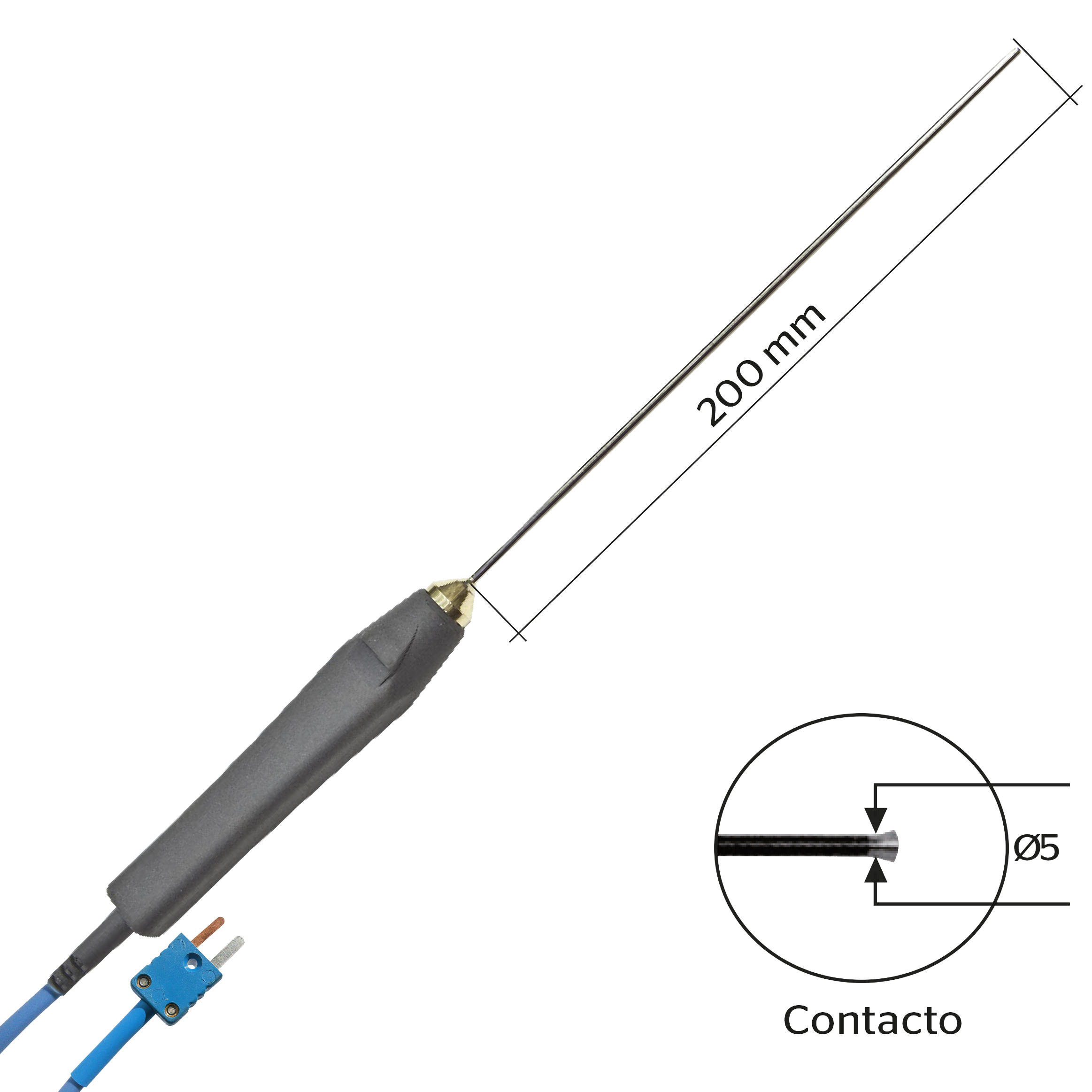 Sonda de temperatura termopar T, CONTACTO