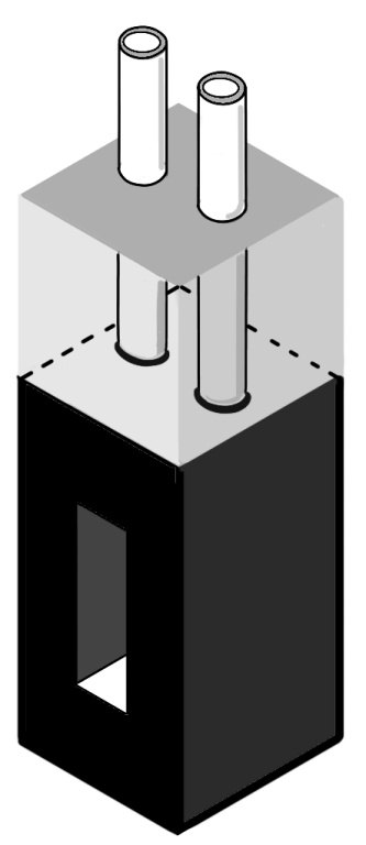Cubeta de flujo de vidrio óptico (320-1400 nm).